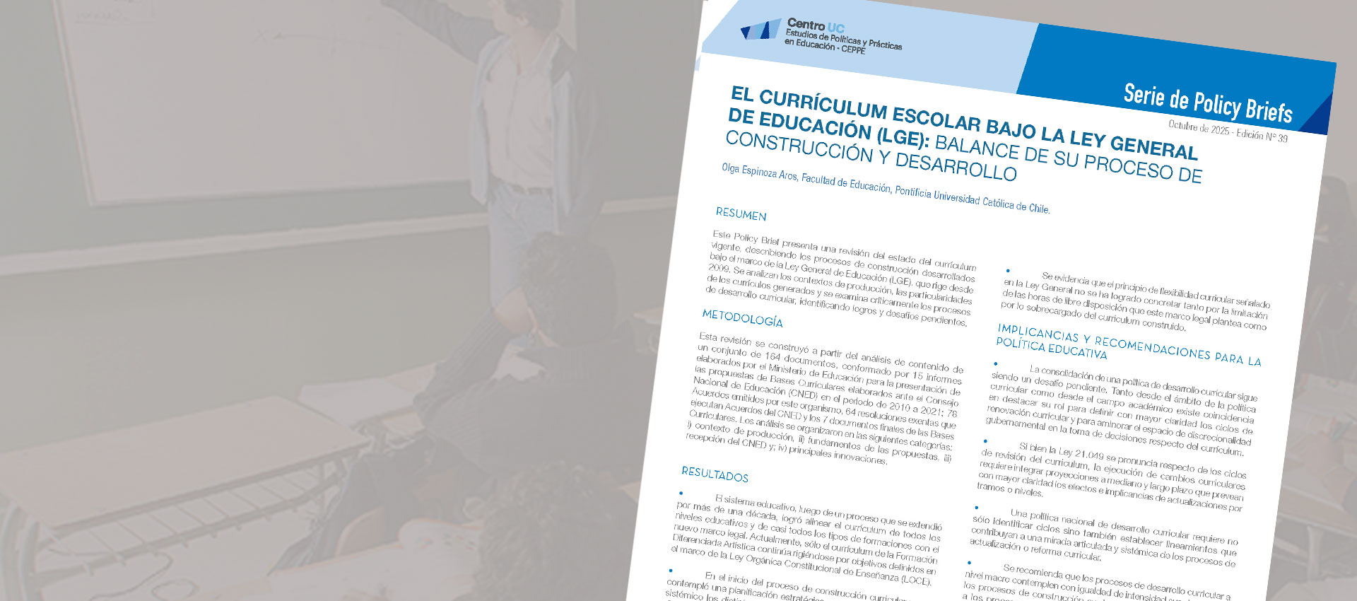 Revisa acá el nuevo Policy Brief