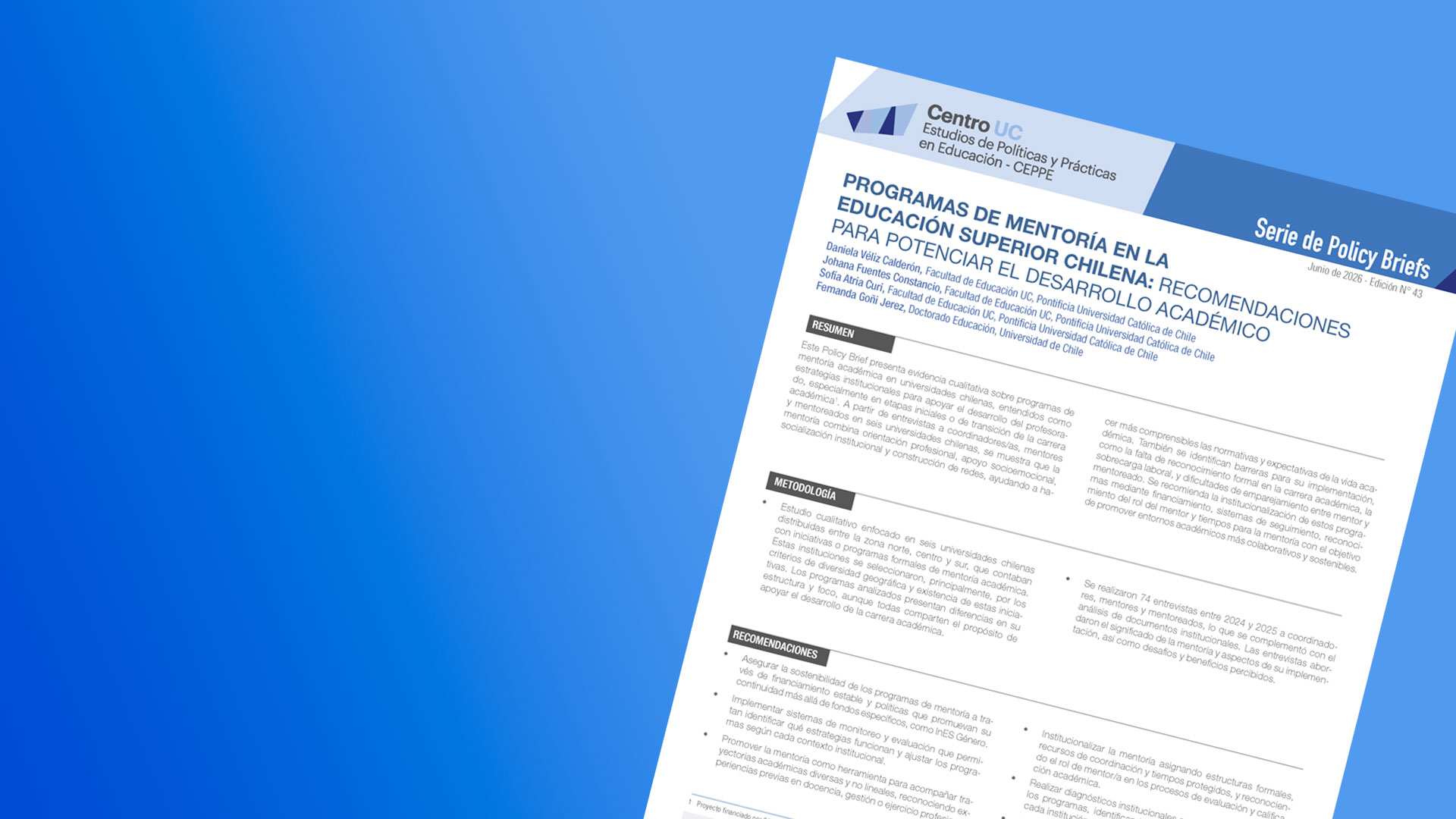 Revisa acá el nuevo Policy Brief